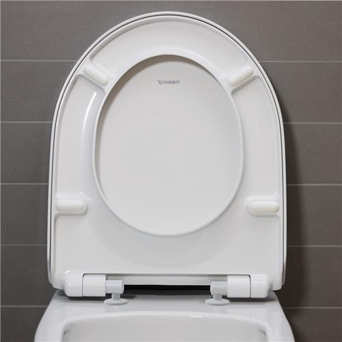 Duravit DuraStyle Basic WC-zitting 37.3x43x4.3cm met softclose Kunststof wit Glanzend