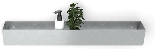 Looox Colour shelf box Special BoX rechthoek 60x10x10cm RVS geborsteld