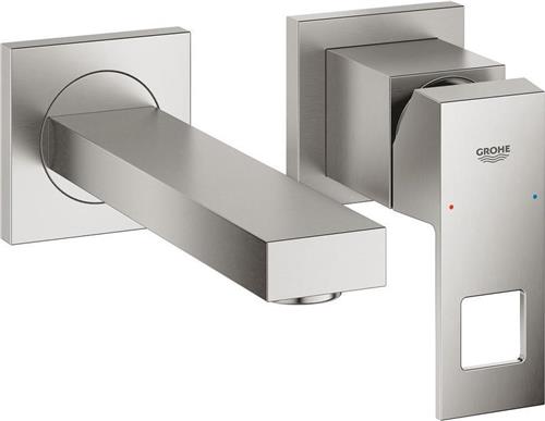 Grohe Eurocube afbouwdeel v. 2-gats inbouw wandkraan met uitloop 17.2cm supersteel