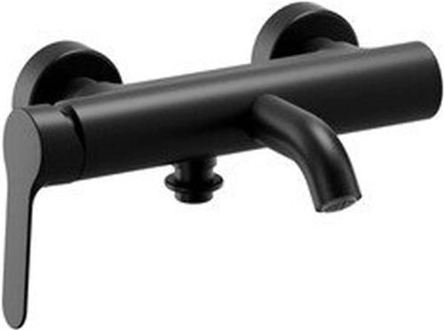 Nemo Nero badkraan - 25.3cm - opbouw - mengkraan - messing zwart mat