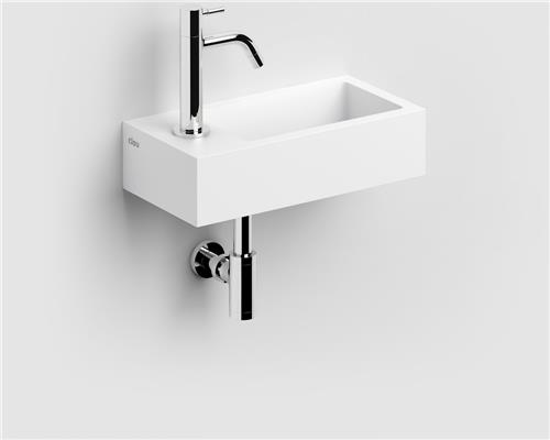 Clou Flush 3 fontein 36x18x9cm kraangat links aluite Wit mat