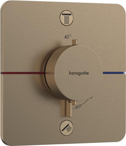 Hansgrohe Showerselect Comfort Q thermostaat inbouw voor 2 functies brushed bronze