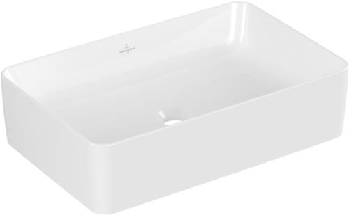 Villeroy & Boch Collaro opzetwastafel - rechthoekig 56x36cm - zonder overloop zonder kraangat wit