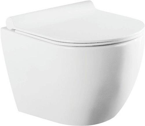 Qeramiq Salina toilet- wc pot  Inclusief toiletbril - spoelrandloos  Wit