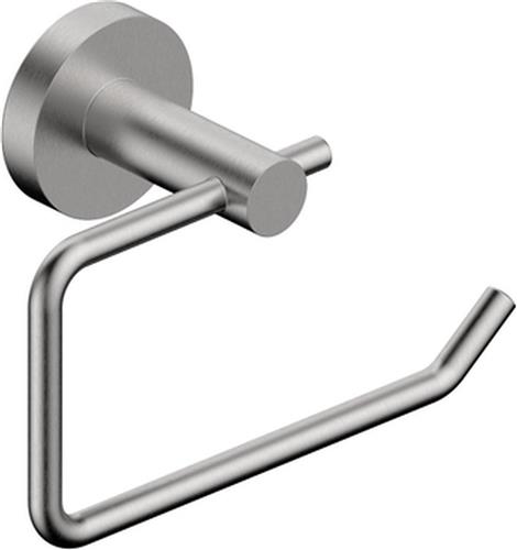 FortiFura Calvi toiletrolhouder - zonder klep - rond - Geborsteld RVS