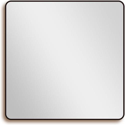 Saniclass Retro Line 2.0 Square Spiegel  Badkamerspiegel  Vierkant afgerond  Mat zwart  100x100 cm