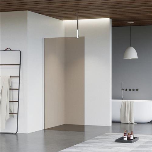 Fortifura Galeria inloopdouche - 40x200cm - rookglas - plafondarm - chroom