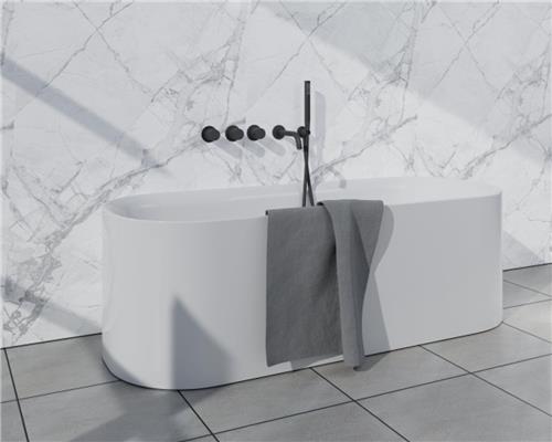 Fortifura Nebbio Badcombinatie-set - thermostaatkraan - inbouwdeel - 2x uitbreiding inbouwdeel - wandaansluitbocht - gladde doucheslang - staaf handdouche - uitloop - mat zwart