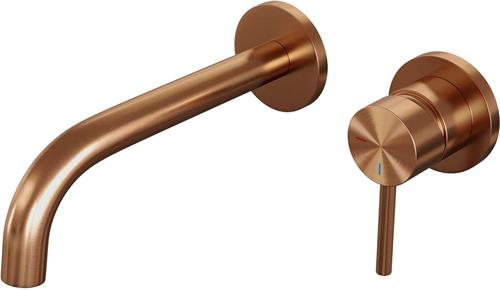 Brauer Copper Edition inbouw wastafelkraan - hendel 1 - geborsteld koper PVD