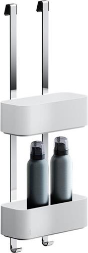 Geesa Frame Doucherek hangend dubbel 25 cm - Wit / Chroom