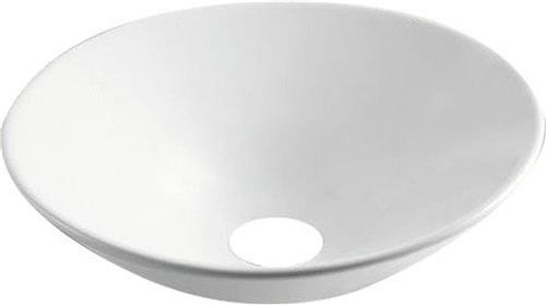 GO by Van Marcke Juno semi-inbouwwastafel rond 42,5x42,5x16,5cm porselein wit