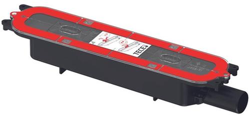 Tece - TeceDrainprofile - afvoer laag - DN 40 - horizontaal