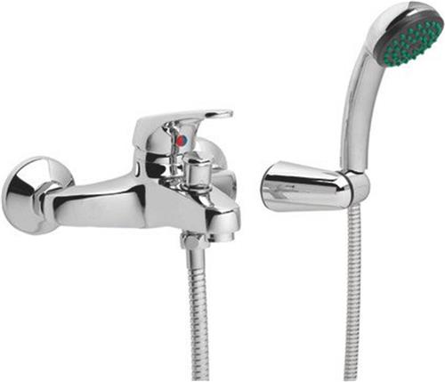 GO by Van Marcke Fresh eengreepsmengkraan baddouche compleet inclusief handdouche hartafstand 15 cm keramische schijven inclusief rozetten en S-koppelingen