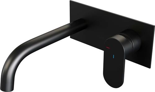 Brauer Black edition inbouwwastafelkraan type B3 greep met inbouwdeel ColdStart mat zwart