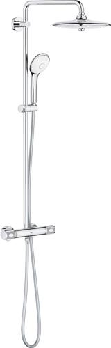 GROHE Euphoria Regendoucheset Opbouw- hoofddouche 26cm - massage handdouche rond - thermostatisch - chroom