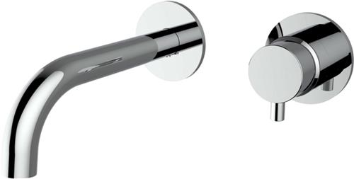 Plieger Napoli inbouw wandkraan 1 hendel met uitloop 18.3cm incl. inbouwdeel chroom