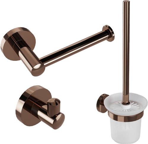 Fortifura Calvi Toiletset 3-delig Geborsteld koper PVD (Koper)