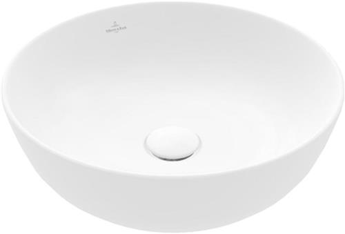 Villeroy & Boch Artis opzetwastafel rond Ø43x12.5cm Ceramic+ zonder kraangat zonder overloop stone white