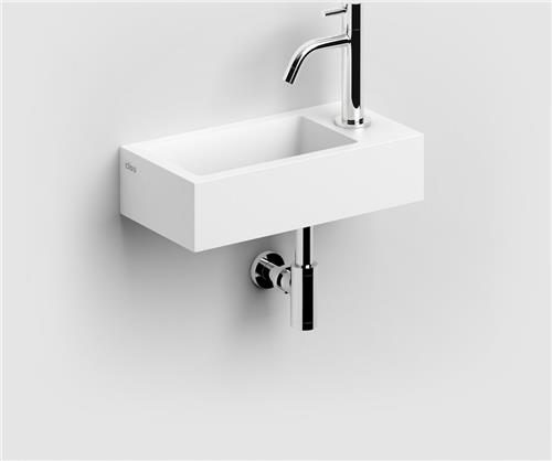 Clou Flush 3 fontein 36x18x9cm kraangat rechts aluite Wit mat