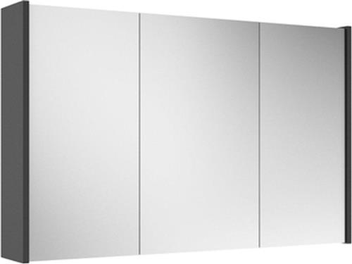 Saniclass Prime Spiegelkast - 100x63x16cm - inclusief zijpanelen - mat antraciet