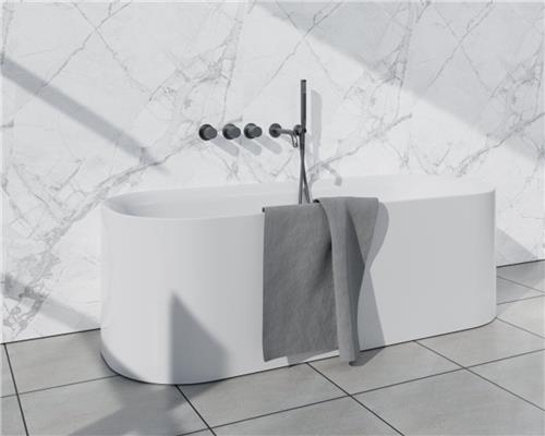 Fortifura Nebbio Badcombinatie-set - thermostaatkraan - inbouwdeel - 2x uitbreiding inbouwdeel - wandaansluitbocht - gladde doucheslang - staaf handdouche - uitloop - gunmetal