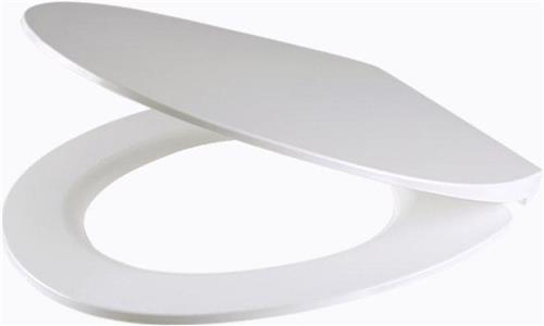 Saniclass Universo Closetzitting - quickrelease - softclose - Duroplast - 42.5x37.5x4.3cm - wit glanzend