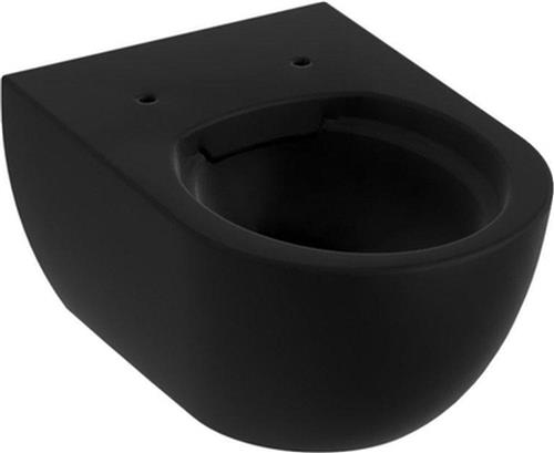 Royal Plaza Kolor Belbo wandcloset verkort 48,5cm zonder spoelrand mat zwart
