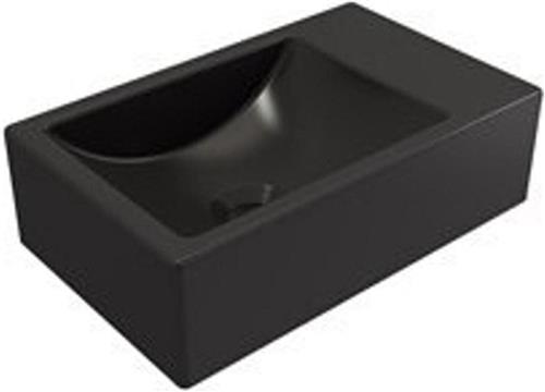 Plieger Houston fontein links zonder kraangat 37x23cm mat zwart