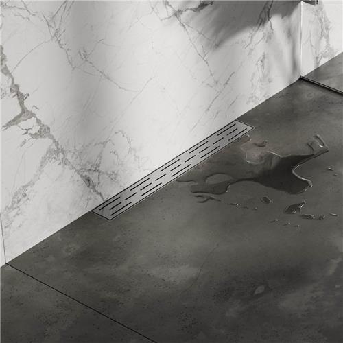 BRAUER DOUCHEGOOT MET OPSTAANDE RAND 50X7CM RVS