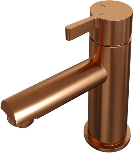 Brauer Copper Edition lage opbouw wastafelmengkraan model E Koper geborsteld PVD