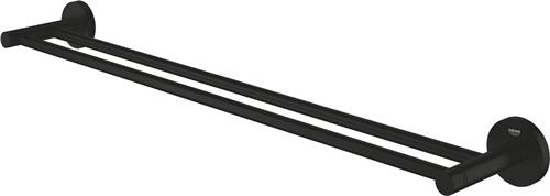 GROHE QuickFix Start dubbele handdoekhouder - 654 mm - Twee rails - Matte Black