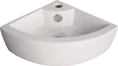 Nemo Go Hera handenwasser hoekmodel 44x31,5x12,6 cm porselein wit 1 kraangat