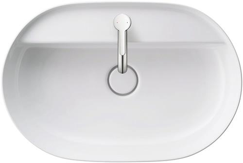 Duravit Luv Intro Opzetwastafel Met Kraangat 60x40x14 cm Ovaal Keramiek Glanzend Wit