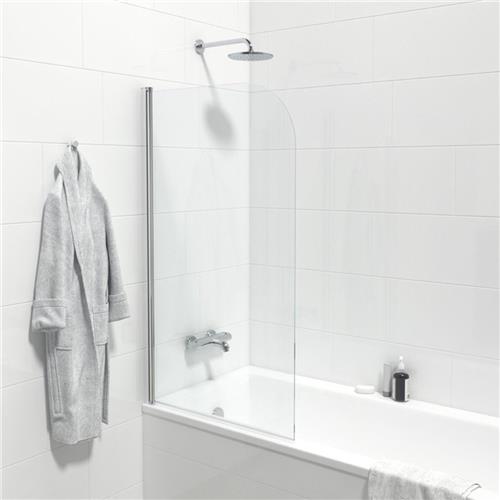 Saniclass Neptune Badwand - 1 delig draaibaar - 80x150cm - 6mm veiligheidsglas - anti kalk - chroom