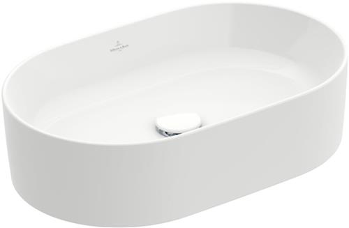 Villeroy & Boch Collaro opzetwastafel - ovaal 56x36cm - zonder overloop zonder kraangat wit