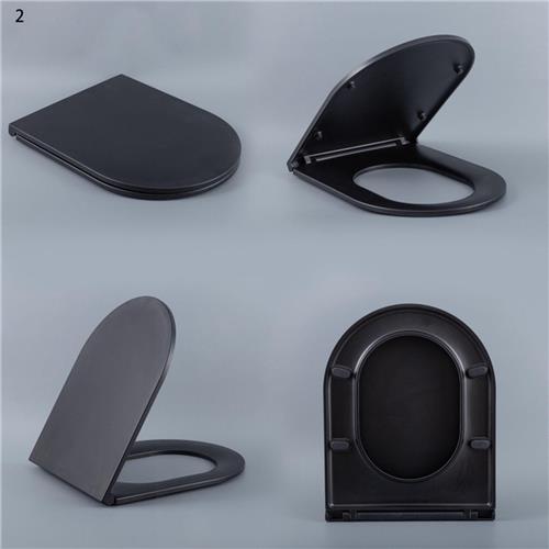 QeramiQ Dely Zitting - softclose - quickrelease - slim - mat zwart