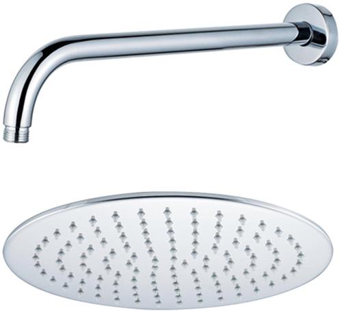 Fortifura Calvi Hoofddouche - 30cm - rond - wandarm 35cm - chroom
